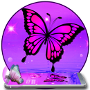 purple blue butterfly theme APK