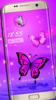 purple blue butterfly theme Affiche