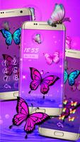 purple blue butterfly theme capture d'écran 3