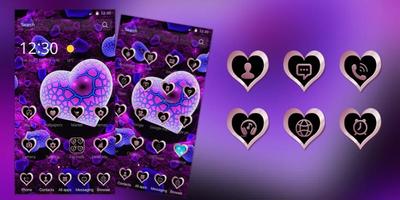 3 Schermata purple heart cute neon