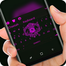 Purple Pixel Skull Keyboard Theme APK