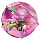 Pink Purple Tulip Flower Theme APK