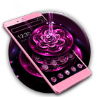 Purple Water Flower Theme icône