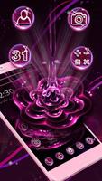 Purple Water Flower Theme स्क्रीनशॉट 2