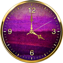 Purple Gold Clock Live Wallpaper APK