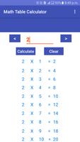 Math Table Calculator Affiche