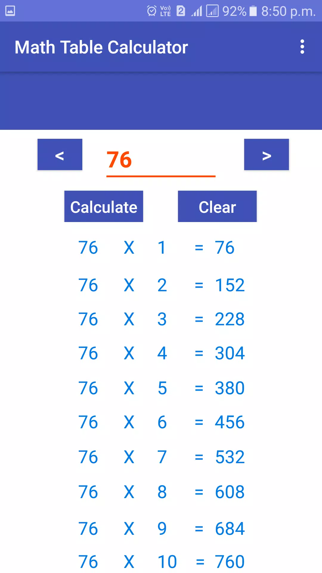 Descarga de APK de Math Table Calculator para Android