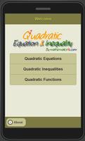 Quadratic Equation Inequality Affiche