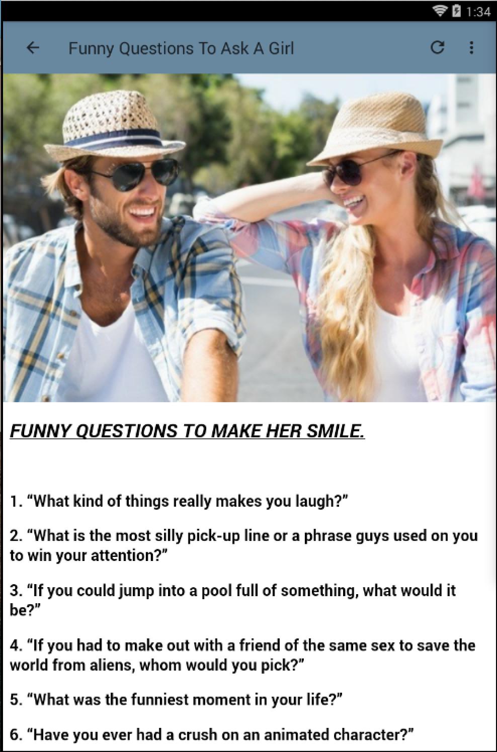 Funny Things To Ask A Girl To Make Her Laugh Laugh Poster