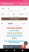 Quick BMI Counter capture d'écran 1