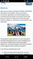 Hello Aussie Student Services Affiche