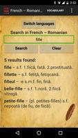 French Romanian Dictionary Affiche
