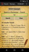 French Romanian Dictionary capture d'écran 1