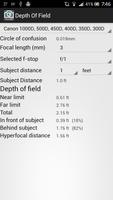 Depth of Field Calculator اسکرین شاٹ 1