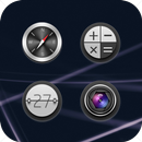 Round Silver Metal Texture Icon Pack-Business Man APK