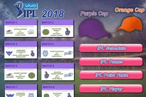 Schedule for IPL 2018: IPL Teams, Auctions & News capture d'écran 1