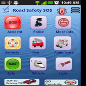 road safety sos icon