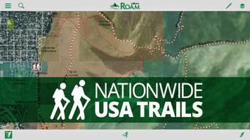 ROAM GPS Land Trails Topo Maps โปสเตอร์