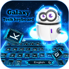 ikon galaxy robot blue keyboard neon space stars