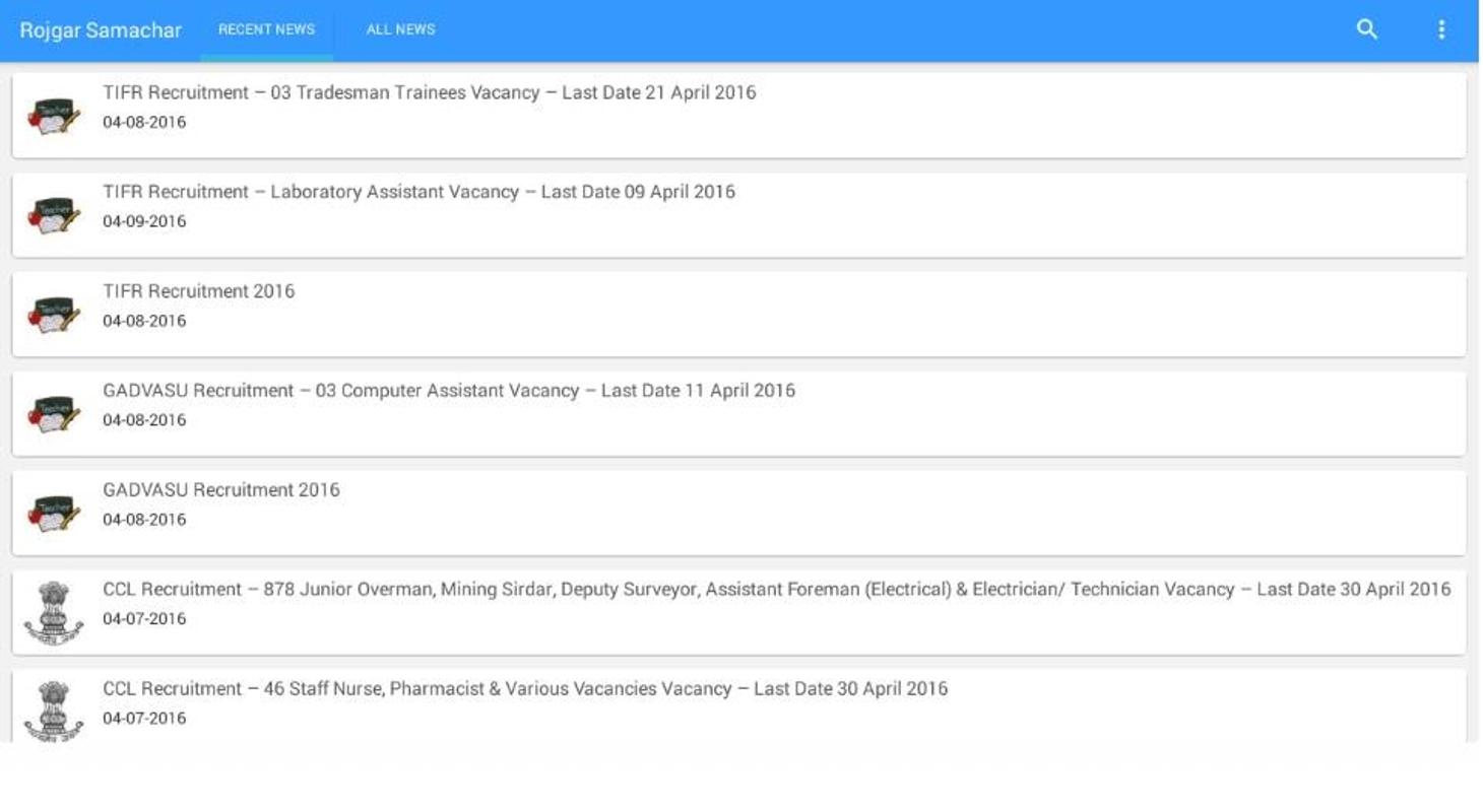 Rojgar Samachar App in Hindi - Sarkari Naukri APK Download ...