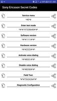 Sony Ericsson Secret Codes screenshot 3