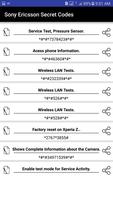 Sony Ericsson Secret Codes screenshot 2