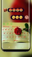 Rose Book Keyboard Love Story Theme Affiche