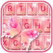 Rose Gold Butterfly Theme&Emoji Keyboard