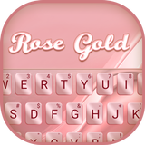 Rose Gold Silk Keyboard Theme أيقونة