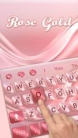 Rose Gold Silk Keyboard Theme پوسٹر