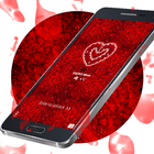 Rose petals red theme आइकन