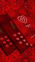 Rose petals red theme पोस्टर