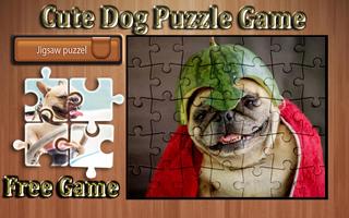 cute dog photo Jigsaw puzzle game Affiche