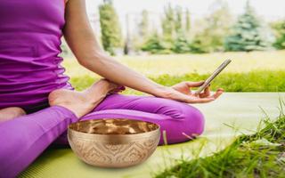 power of silent Meditation Singing Bowl poster