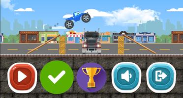 Monster Truck Racing Adventure Super 2D Race Games Affiche