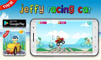 Jeffy Racing Car The Puppet الملصق