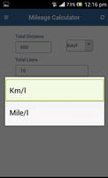 Mileage Calculator capture d'écran 1