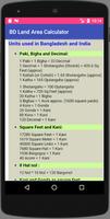 BD Land Area Calculator capture d'écran 3