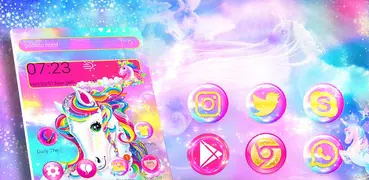 Einhorn glänzend Rainbow Theme