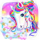 Unicorn Shiny Rainbow Theme icône
