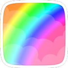 Colorido tema del arco iris icono