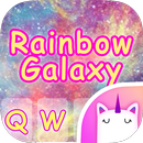 Thème de clavier Emoji arc-en-ciel Galaxy APK