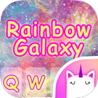 ikon Rainbow Galaxy Emoji Keyboard Theme
