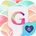 Rainbow Glitter Keyboard Theme for Girls icône