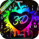 Teclado del corazón del arco iris 3D APK