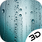 Rainy Blue Water Drop Glass Live 3D Wallpaper icône