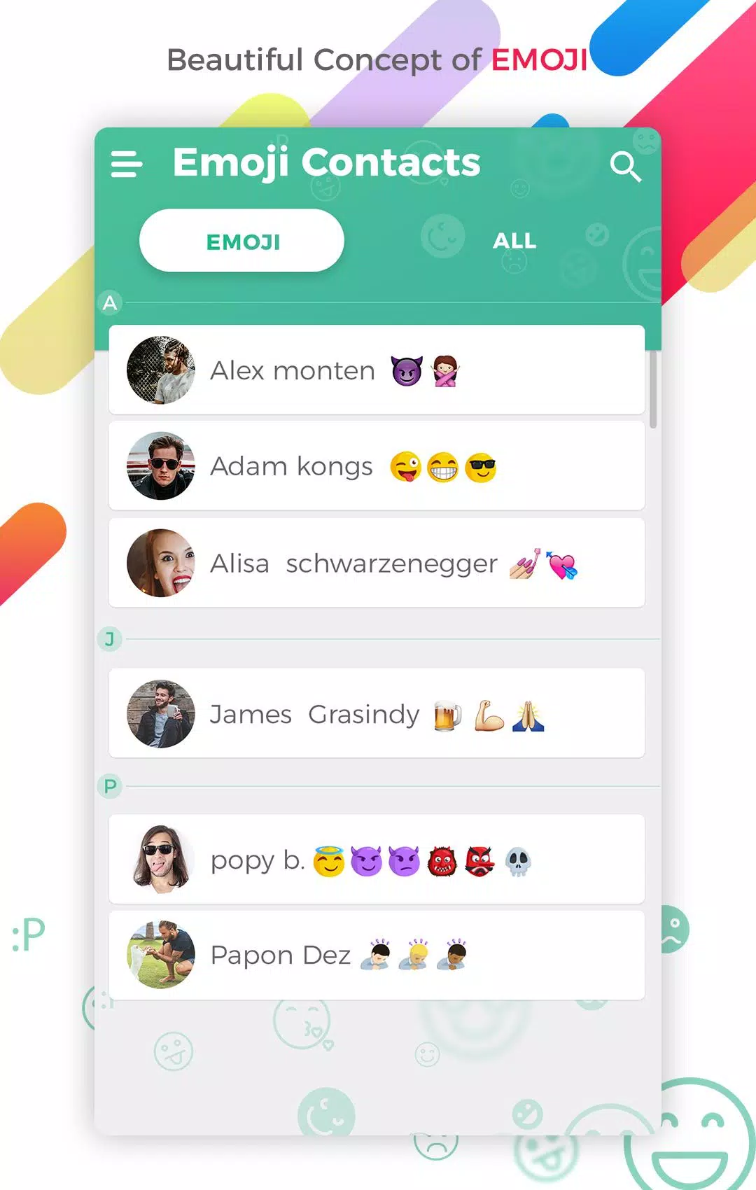 Emoji Contact Maker - Decorate Contact Name Emoji APK pour Android ...