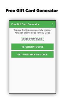 Free Gift Card Generator Screenshot