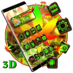 3D Rasta Weed Theme APK download