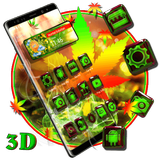 3D Rasta Weed Theme ícone